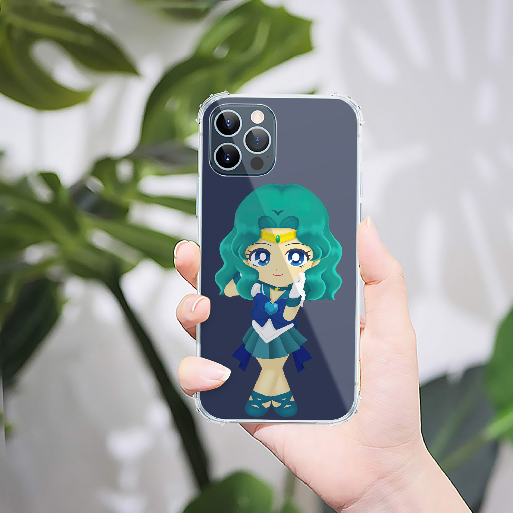 （画像用） 美少女戦士セーラームーン 海王 みちる（かいおう みちる） Sailor Moon Kaiou Michiru 【iPhone 12シリーズ対応】透明スマホケース（クリアソフトケース）